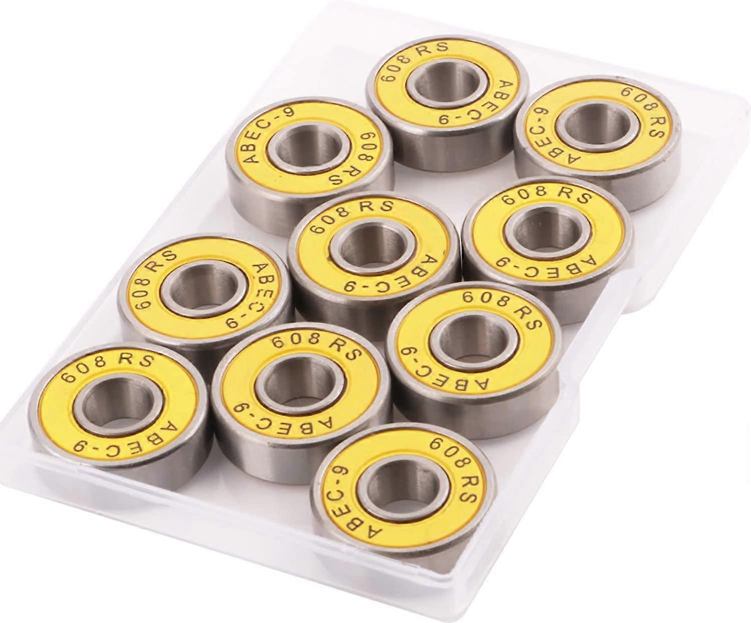 10 PCS ABEC 9 Frictionless Ball Bearings for Inline Skates