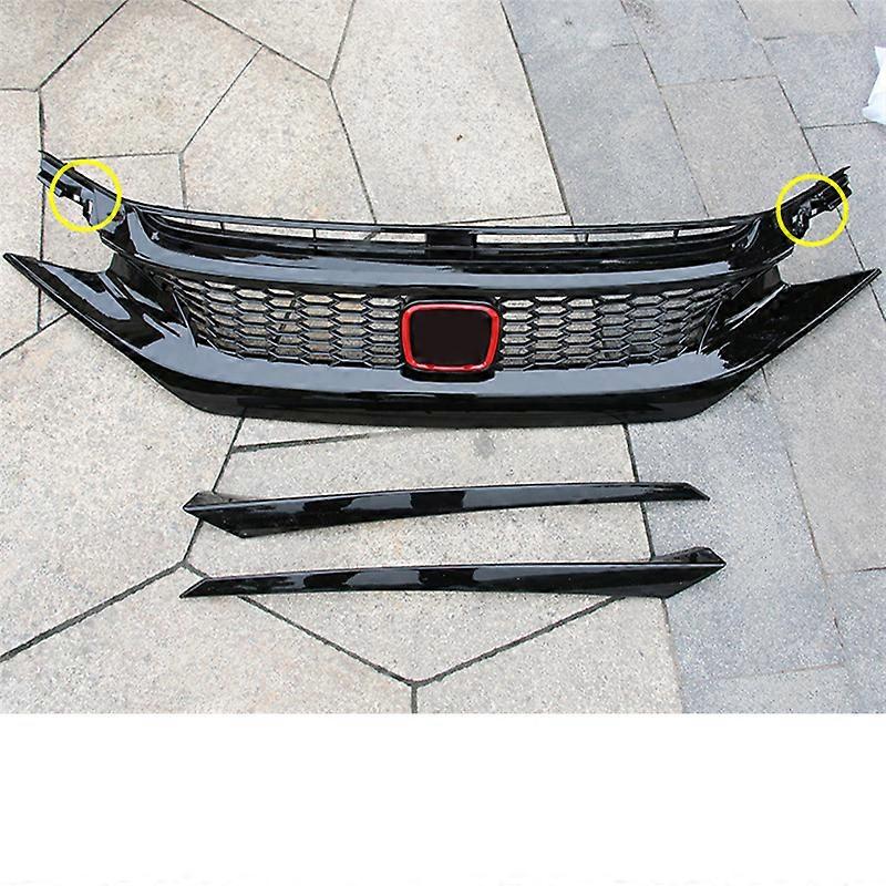 Honda Civic 2016-21 Front Grill Glossy Black