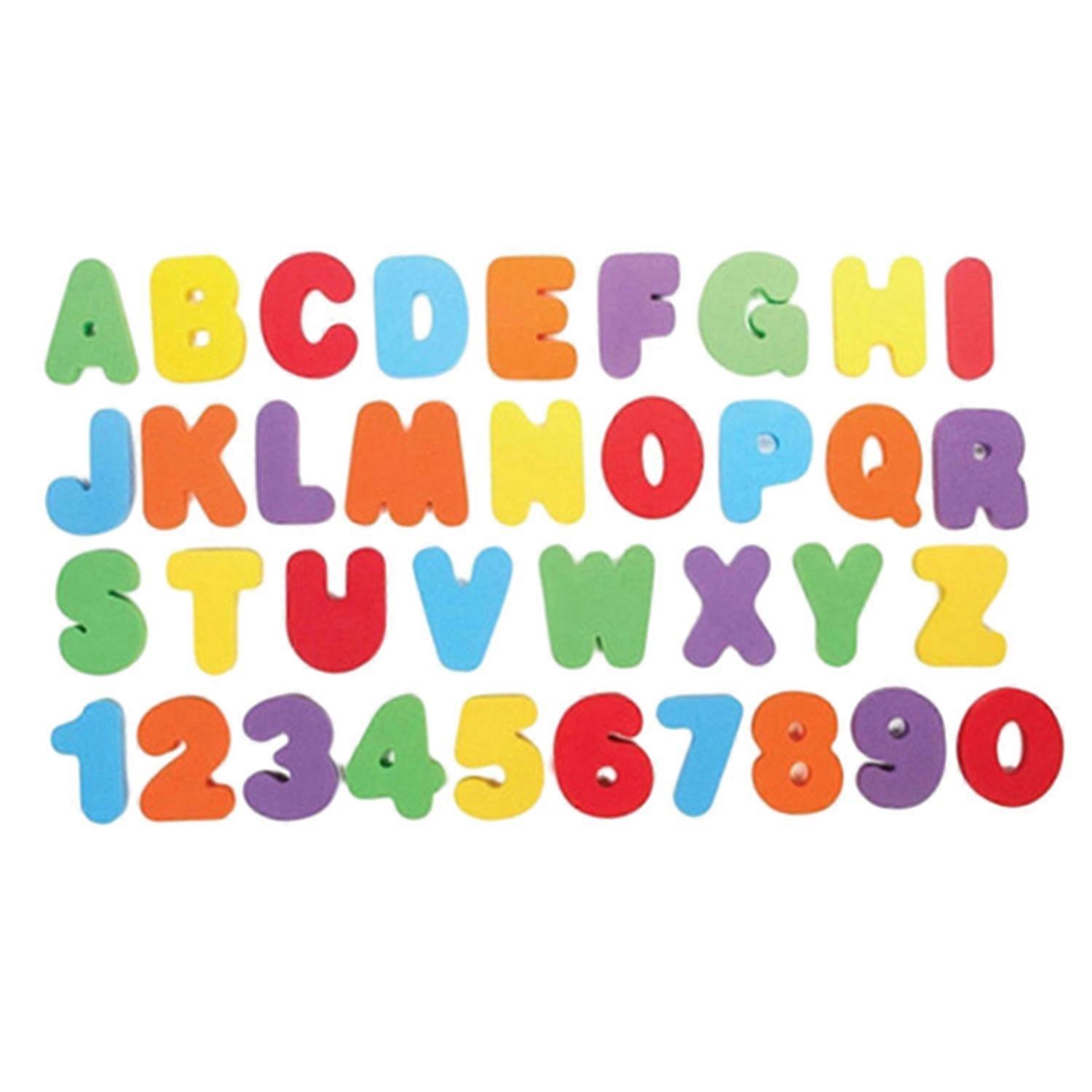 1 Set Letter Sticker English Letters And Numbers Learning Puzzle Set Educational Water Play Toys