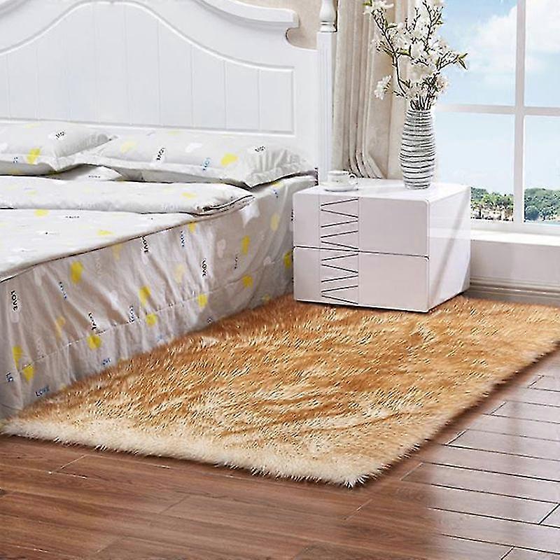 מלבן דקורטיבי שטיח רך שטיח מחצלת נגד החלקה ספה חדר שינה שטיח רצפה מדובלל