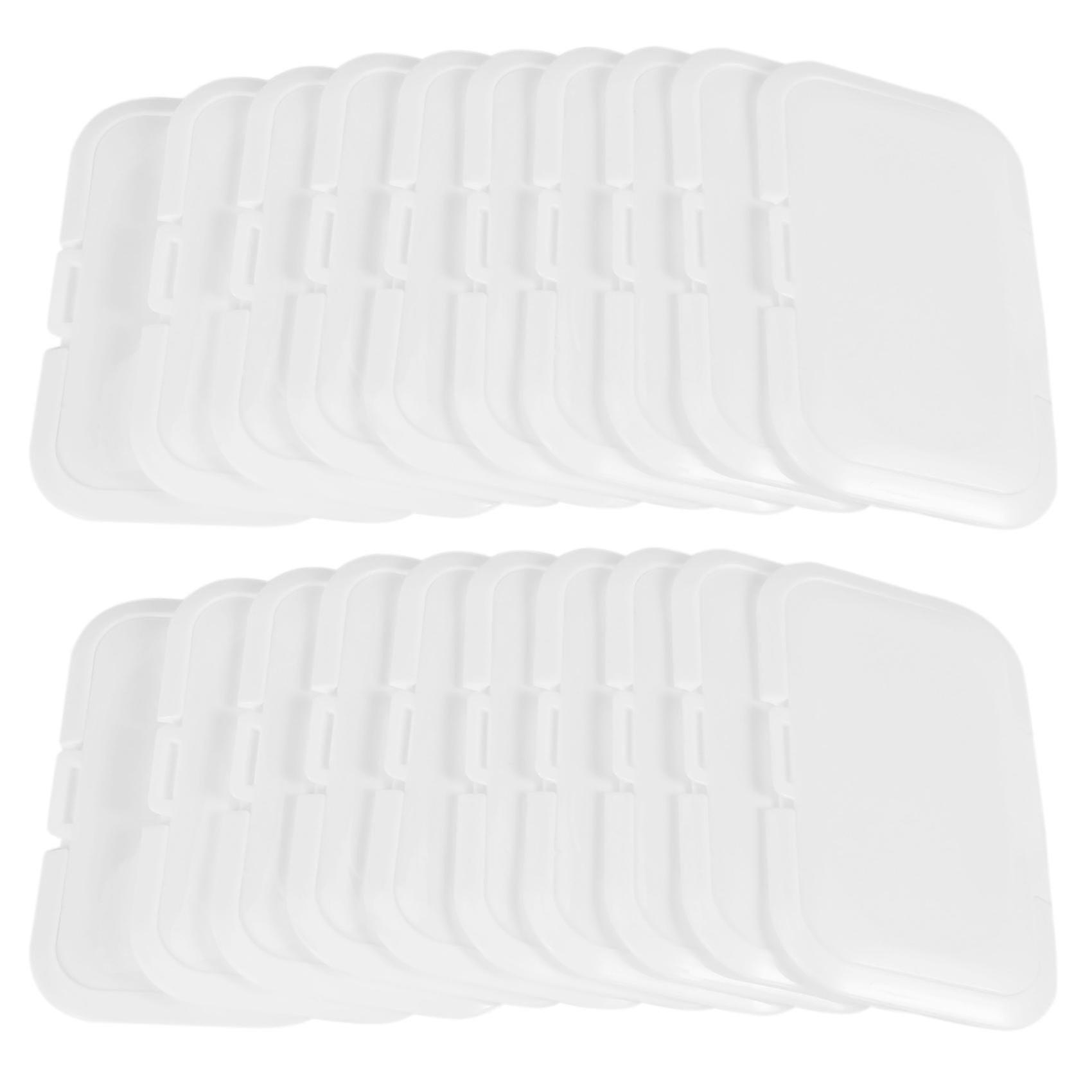 Gjenbrukbare Baby Servietter Lokk - 20 stk Vått Papir Lokk For Baby Våtservietter Dekk Vev Boks