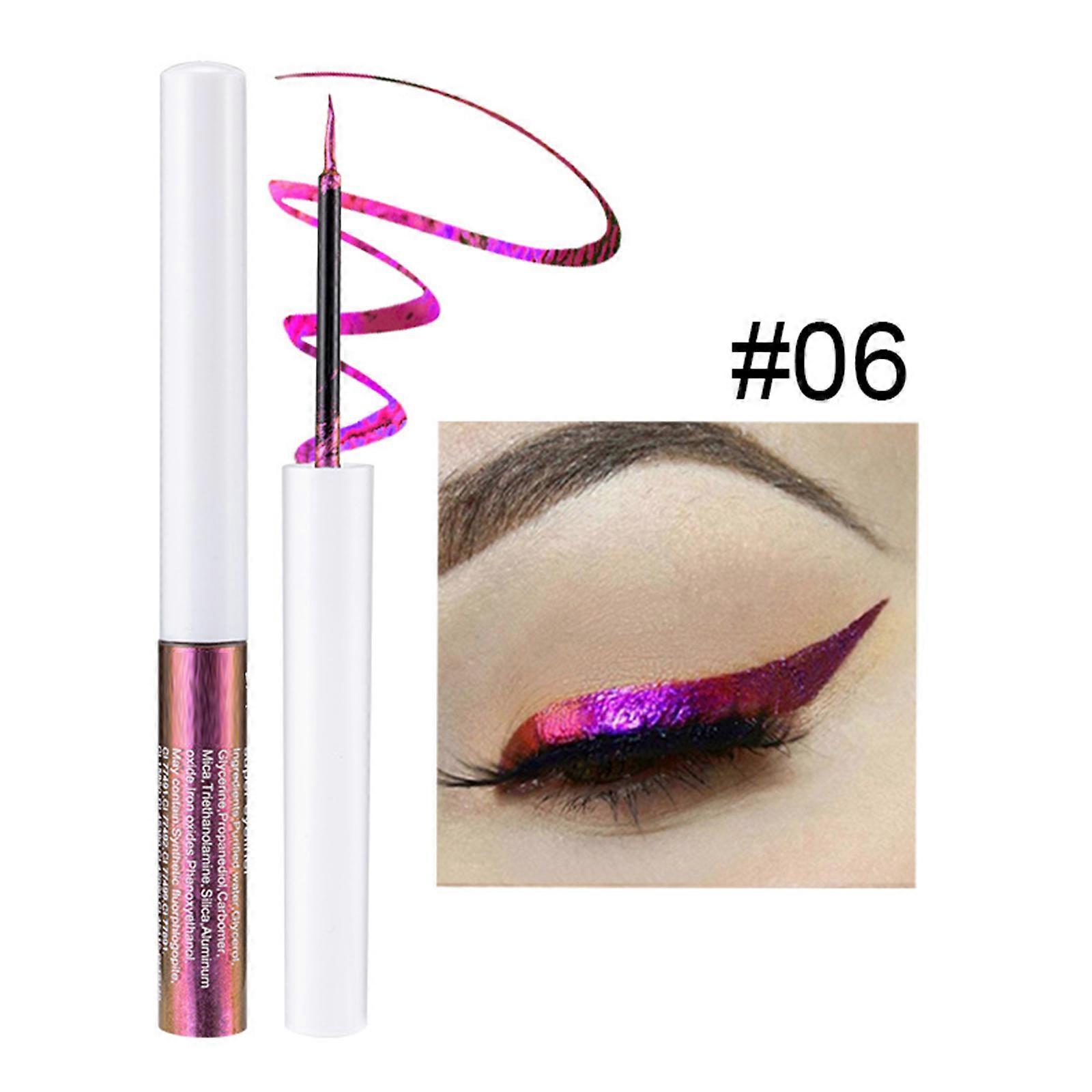 Chameleon Liquid Eyeliner, Gold Metallic Satin High-Pigmented Colored Multi-Reflective Finish Glitter Eye Liner Eye Shadow Pen