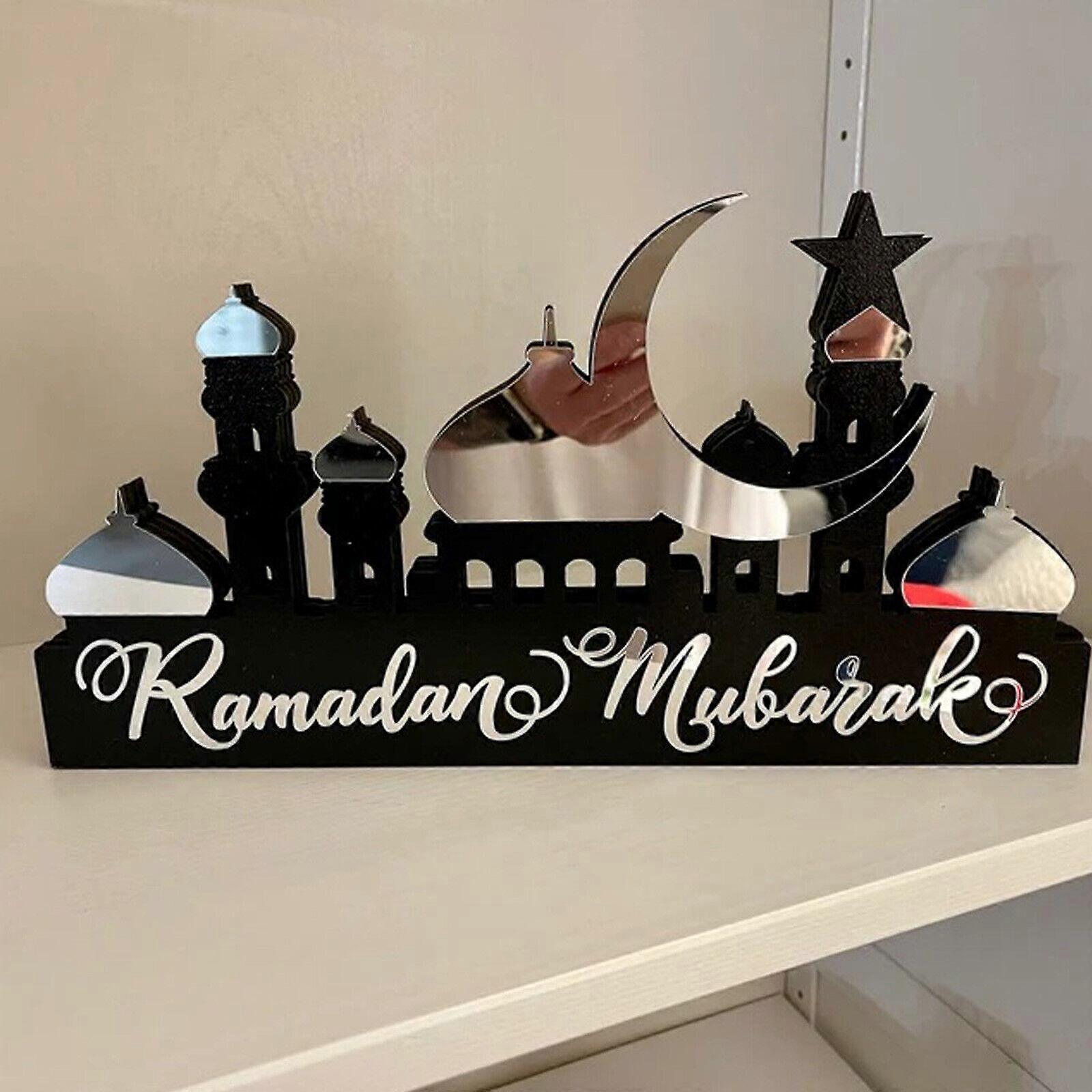 عيد مبارك الاكريليك زخرفة زينة رمضان للمنزل حزب المسلم الإسلامي