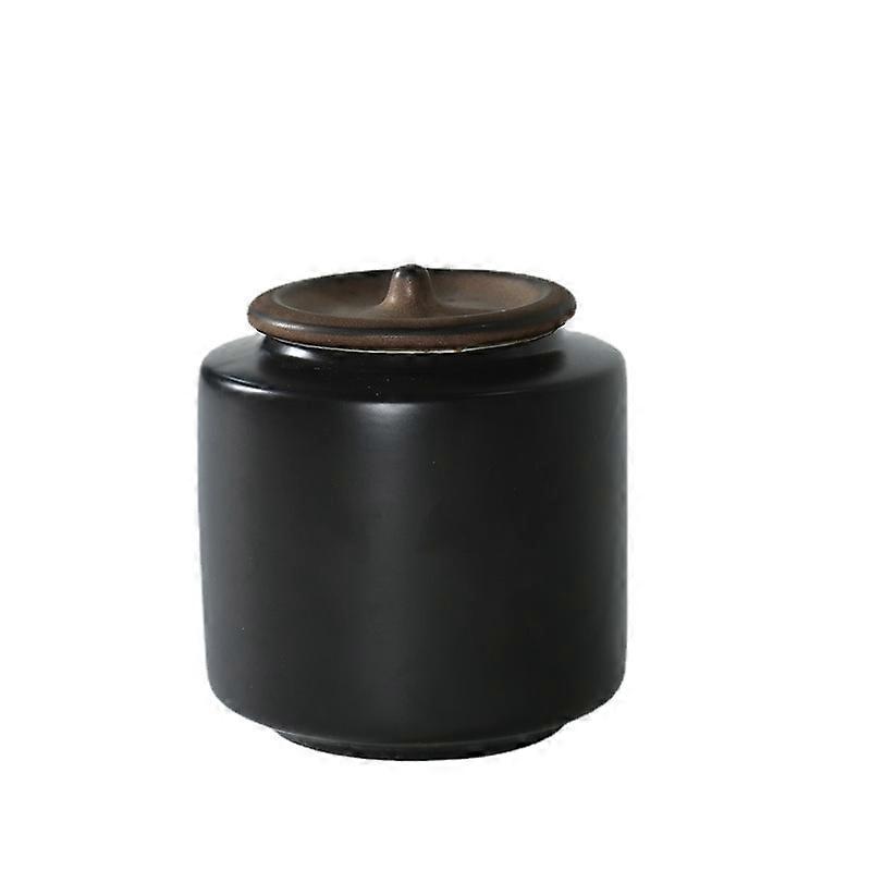 Ceramic large and medium-sized bone China storage jar pet ashes commemorative collection jar Black