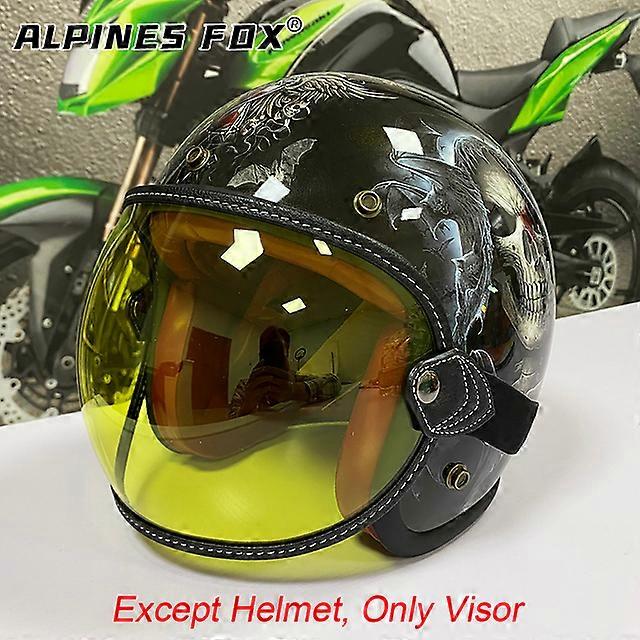 Universal Motorcycle Helmet Bubble Shield Visor Lens Sunglasses Goggles Accessories Fit All Vintage Retro Open Face Half Helmets SGN
