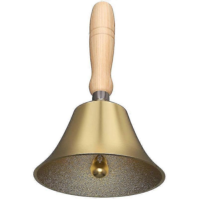 Large Hand Call Bell With Wood Handle