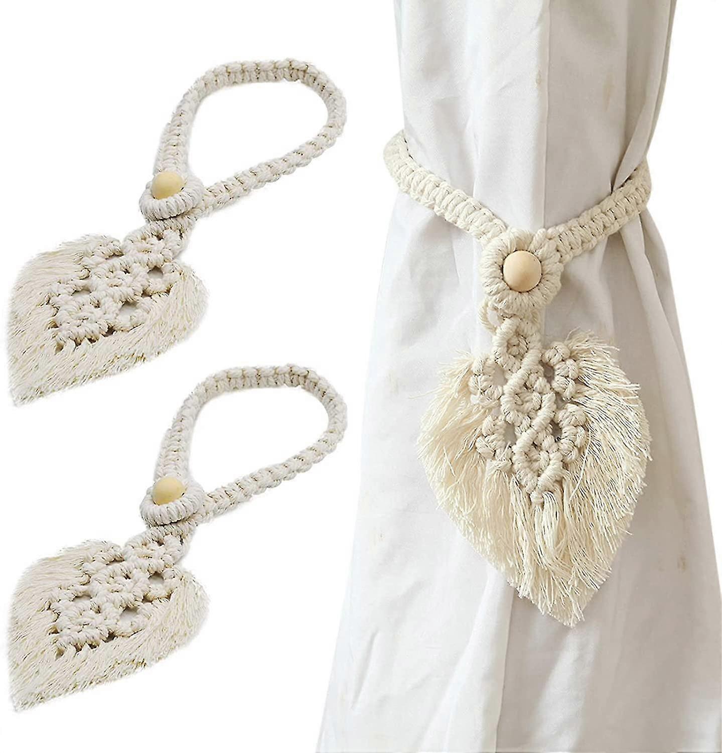 2 Adet Perde Tiebacks, Halat Perde Tiebacks Perde Tiebacks El Örgülü