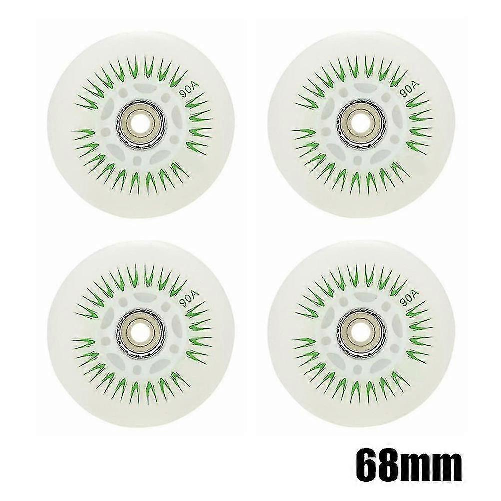 4pcs Flash Inline Skate Rollen 90a LED Beleuchtung Skating Rollen 80 76 72 68