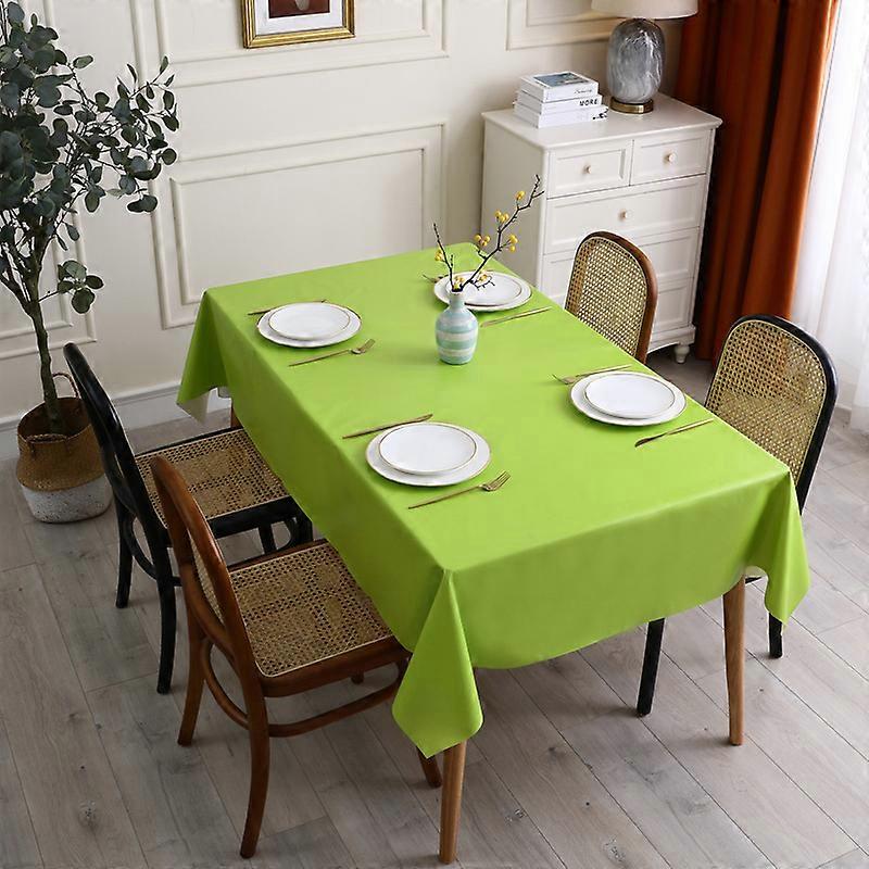 Solid Color Table Cloth, Water and Oil Resistant Rectangular Pvc Table Cloth-54 X 108 inches-Vinyl Table Cloth, Used for Dining Table, Buffet Party an