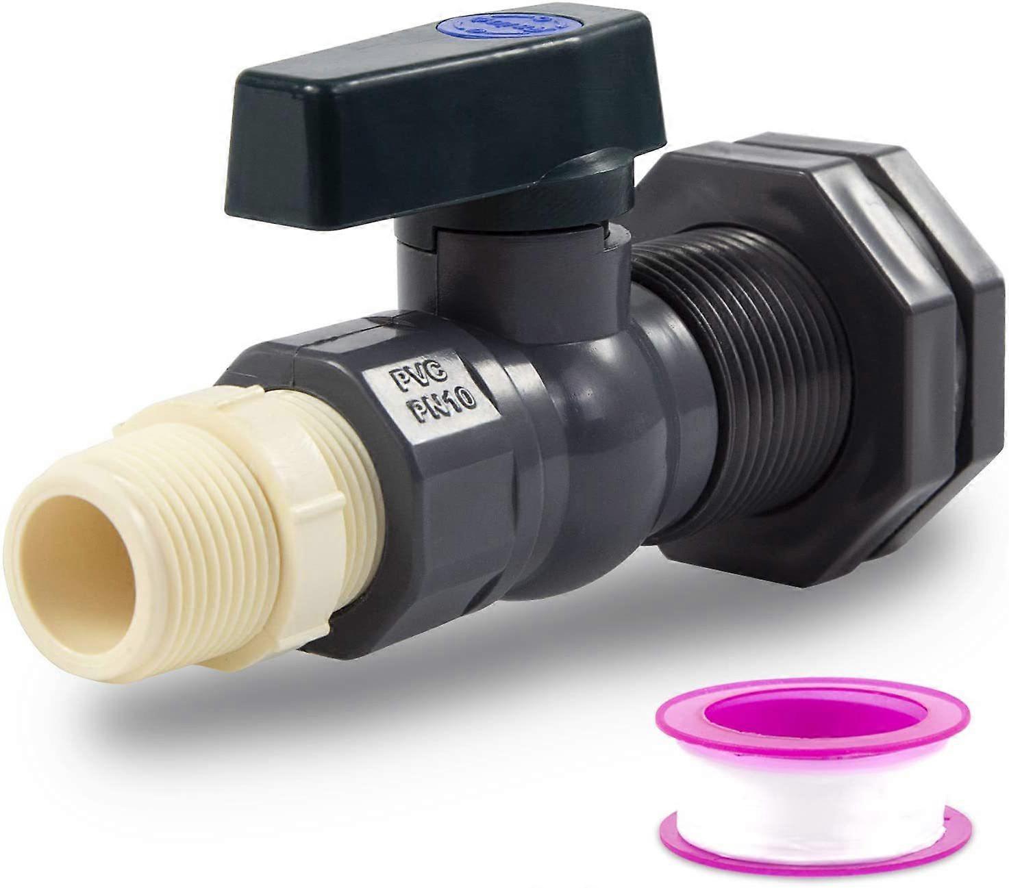 PVC Rain Garden Barrel Faucet Barrel Faucet Kit Hose Adapter for Aquariums and Pools