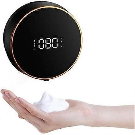 Automatic Foaming Soap Dispenser Wall Mounted Motion Sensor Non-Contact for Bathroom Hotel (Black)