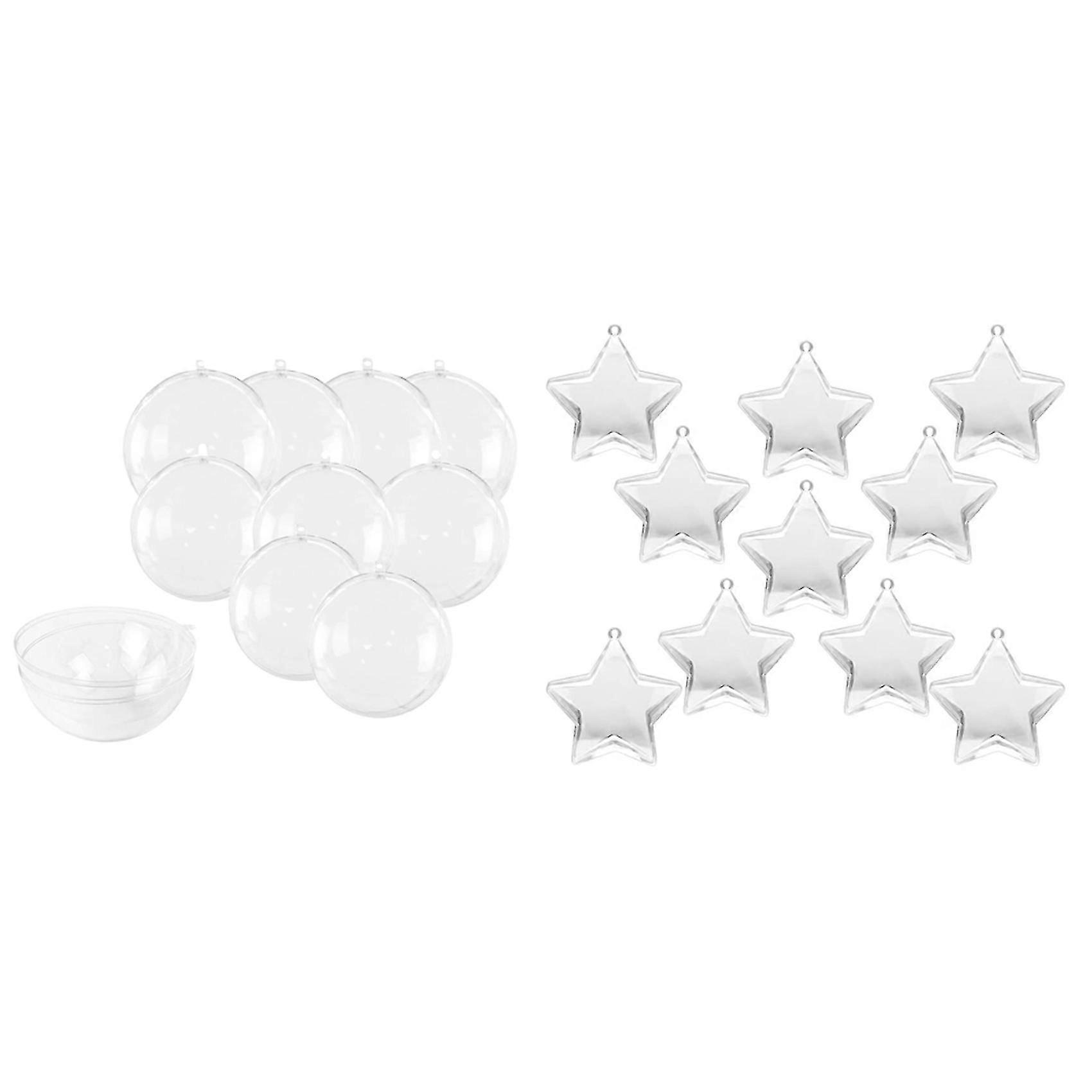 10 Pcs 4-inch Clear Plastic Fillable Ornaments Ball