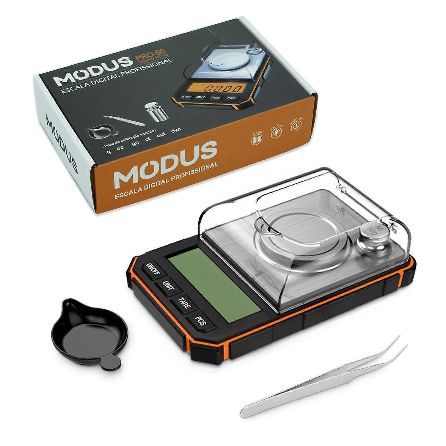MODUS High Precision Electronic Digital Scale 0.001g/50g Professional Milligram Calibration Weights