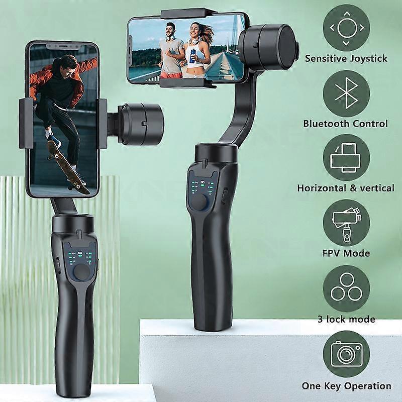 F8 3 Axis Gimbal Handheld Stabilizer Phone Holder Video Record For   iPhone Cellphone Action Camera Smartphone Anti Shake