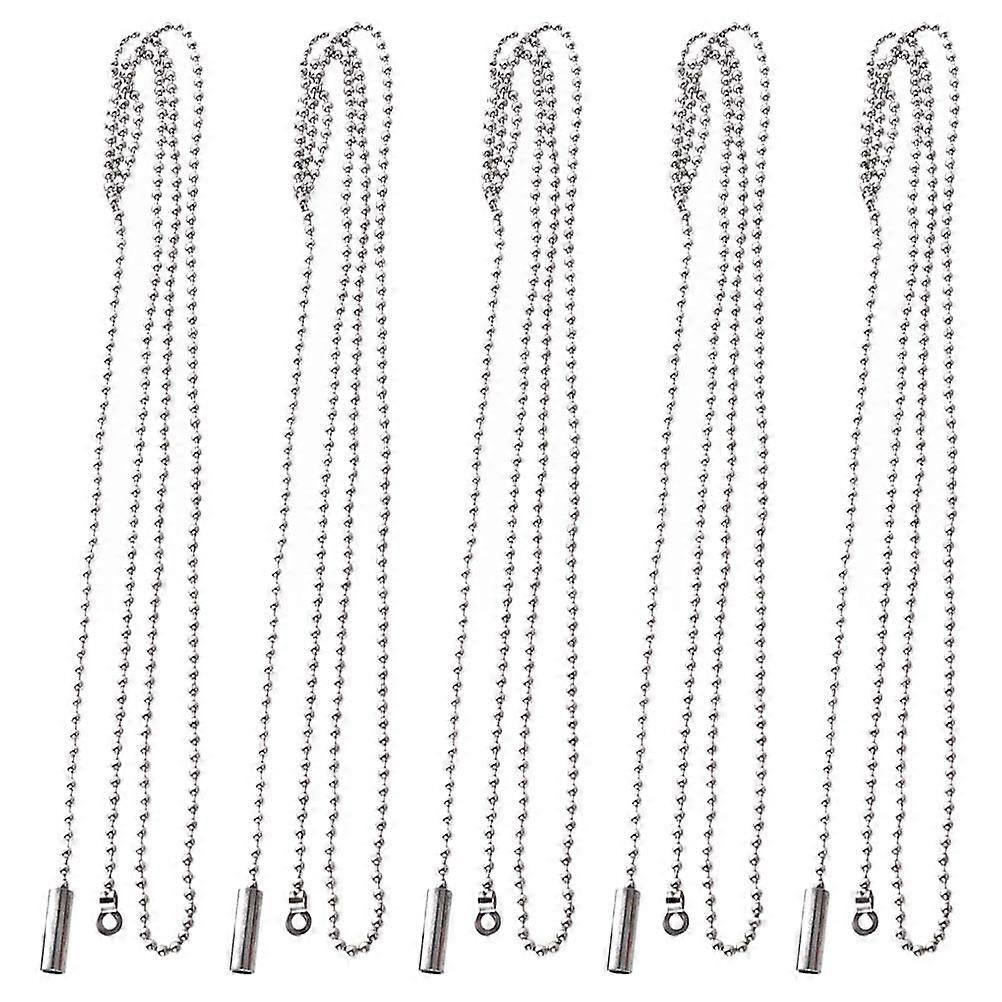 5 pcs Pull Chain Extension Metal Pull Chain Replacement Pull Chain for Ceiling Fan