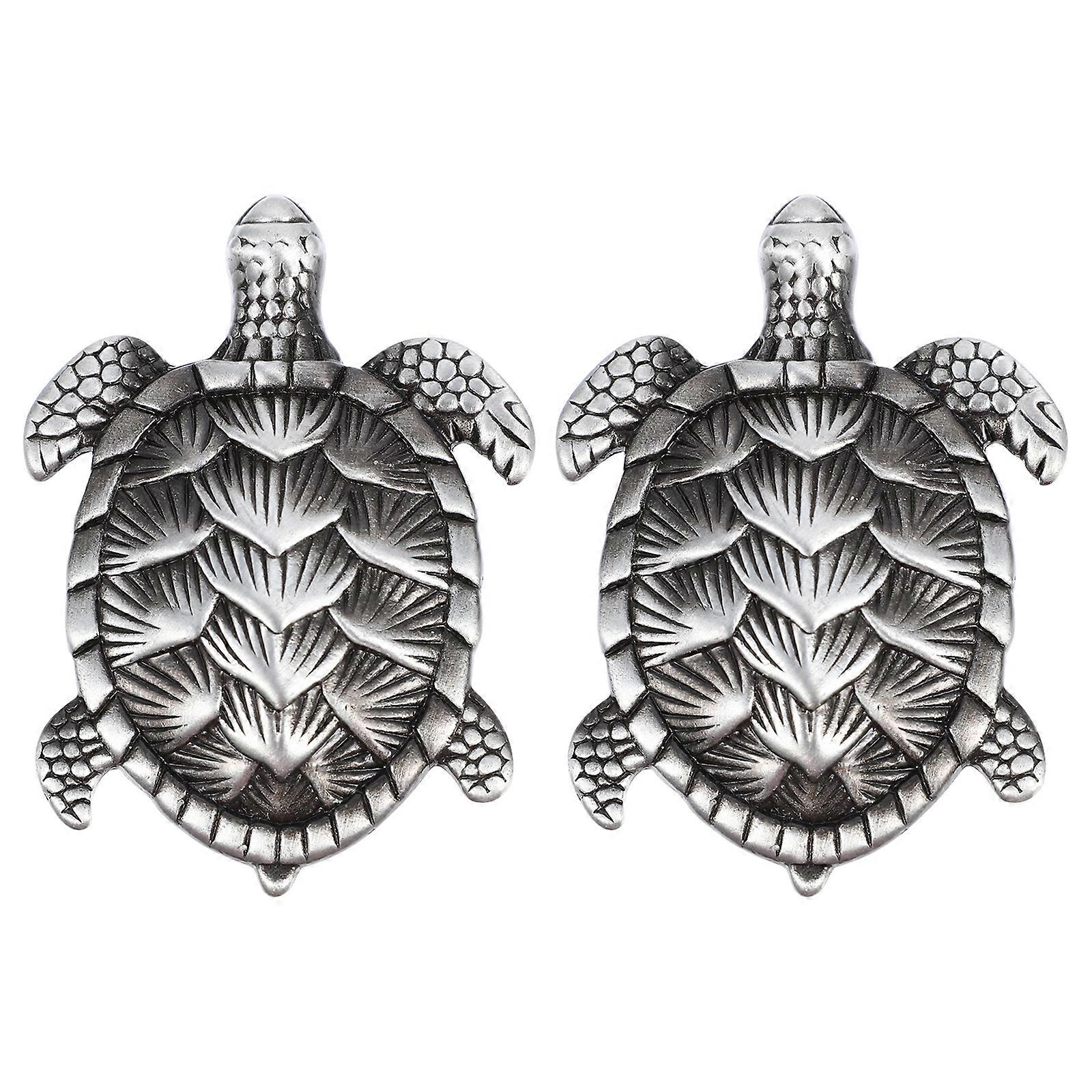 2pcs Turtle Shaped Alloy Cupboard Cabinet Drawer Door Knobs Pull Handles