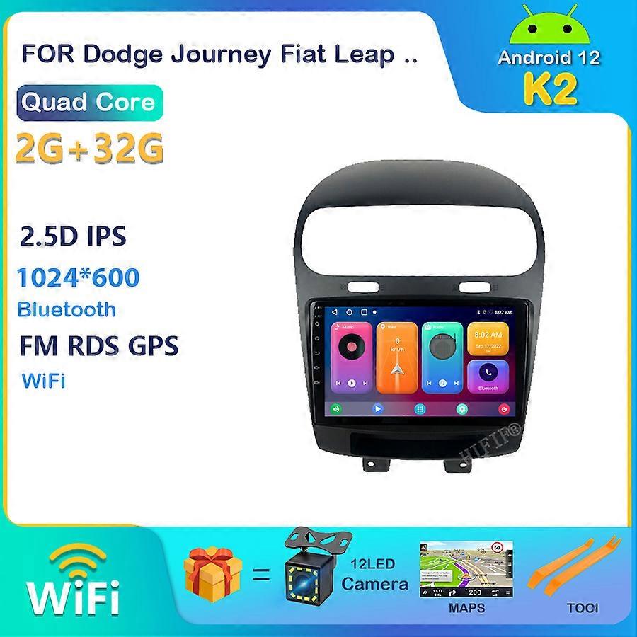 For Dodge Journey Fiat Leap 2012-2020 Android 12 Octa Core 6+128G Gps Navigation Car Multimedia Player Radio