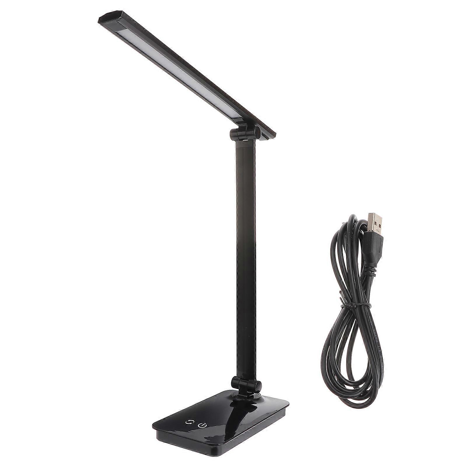 Foldable LED Touch Control USB Lamp Adjustable Reading Table Eye-protection Desk Light Black