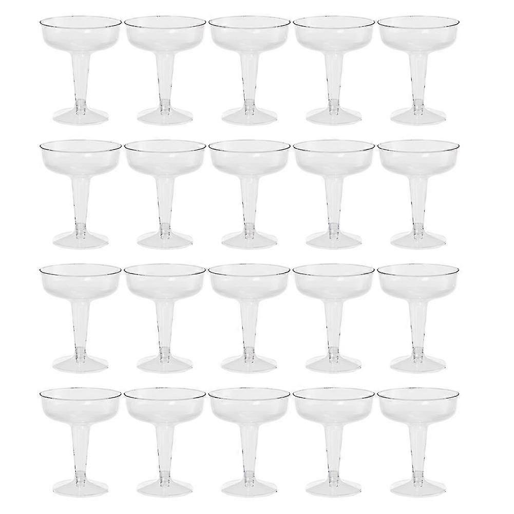 20pcs σαφή πλαστικά ποτήρια σαμπάνιας για τα μέρη σαφές πλαστικό κύπελλο