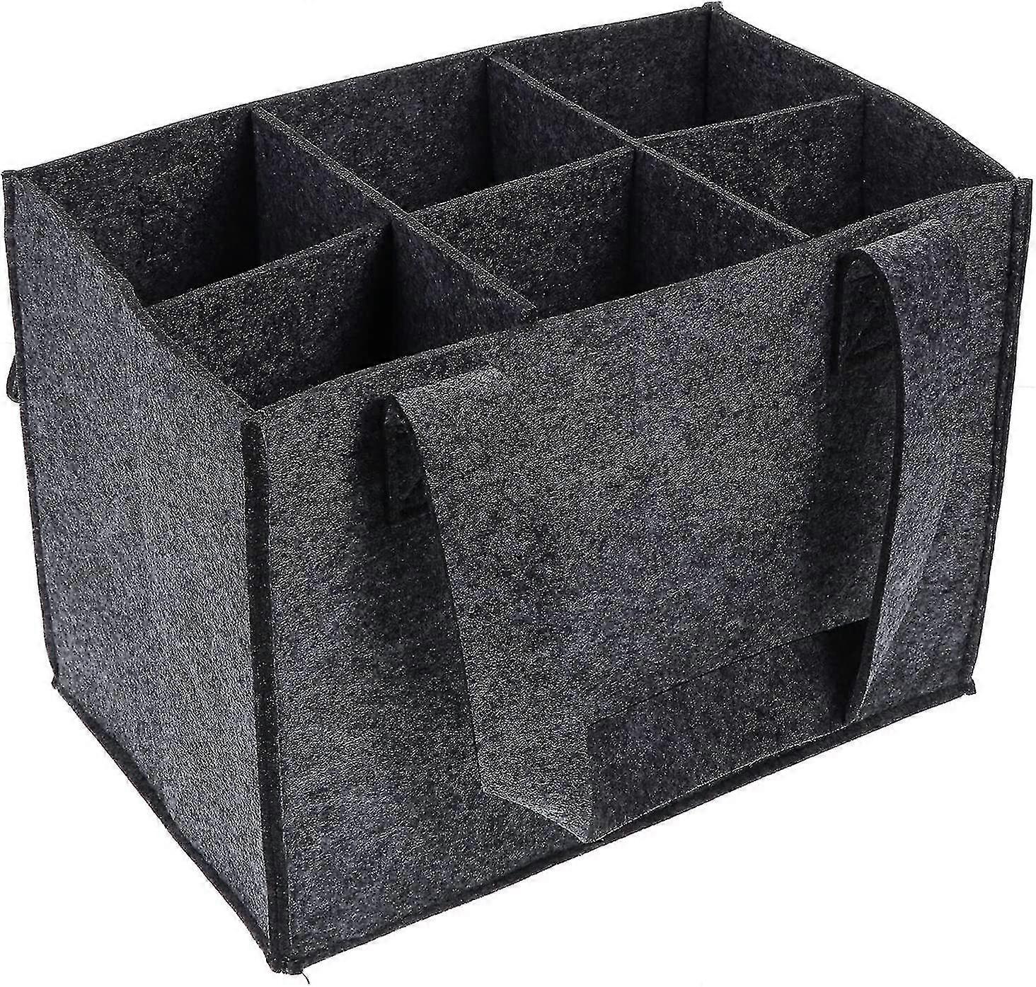 Portable Bottles Wine Felt Handbag For Picnic Dinner Party Travel Storage