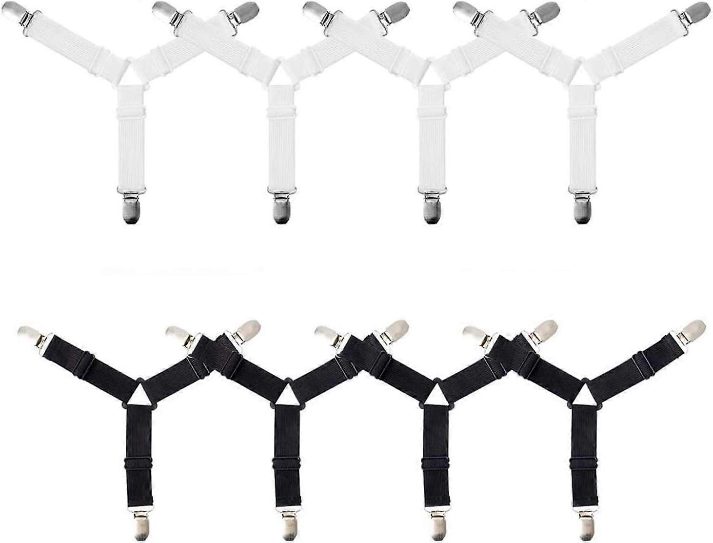 Winter promotion,8 pieces  of  sheet fixing tape, 2 sets of adjustable sheet fastener sling clips elastic bed