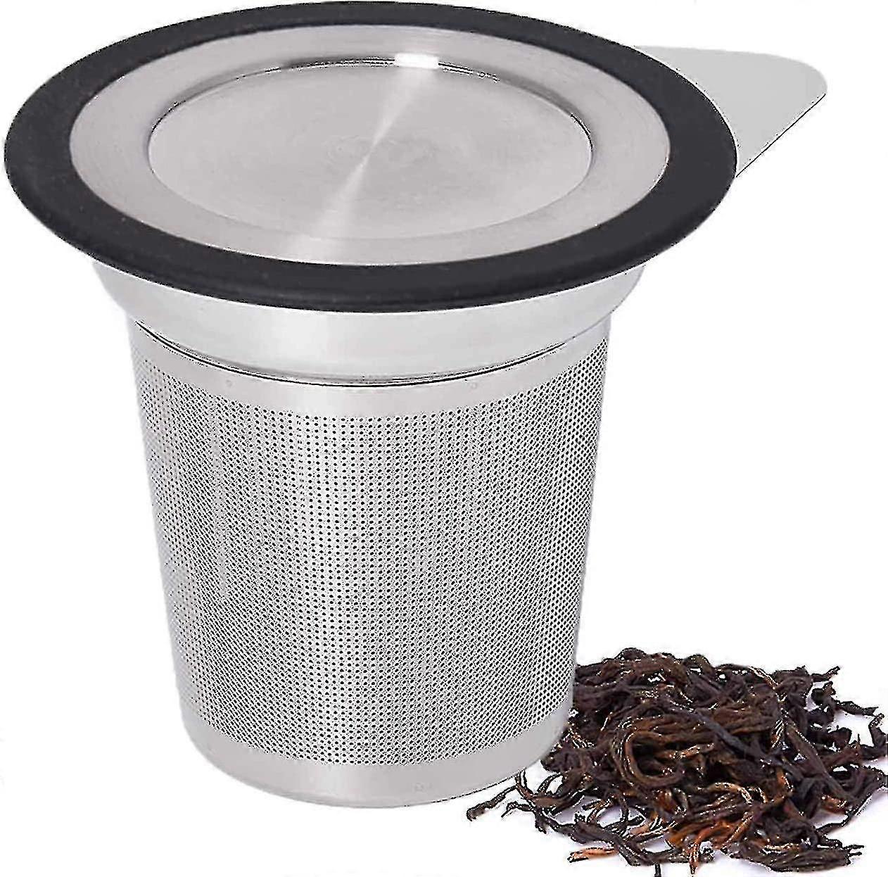 Tea Infuser 304 Stainless Steel Extra Fine Mesh Tea Strainer Steeper Filter Lid
