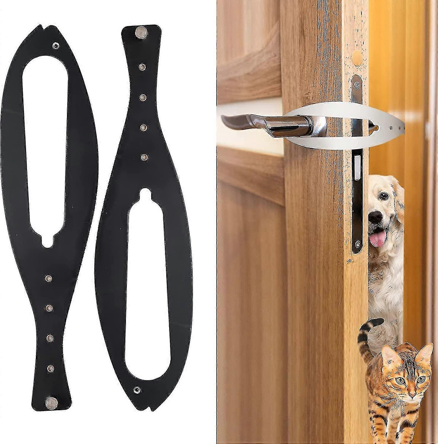 2pcs Cat Door Holder Latch, Flex Latch Cat Door Stopper With Adjustable Strap 2.5-6" Wide, Easy To Install