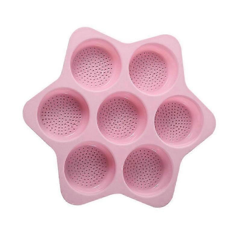 Silikon Hamburger Bun Form 7 Hohlraum Laib Pan Non Stick Backform Einfach Zu Release Haushalt Silico