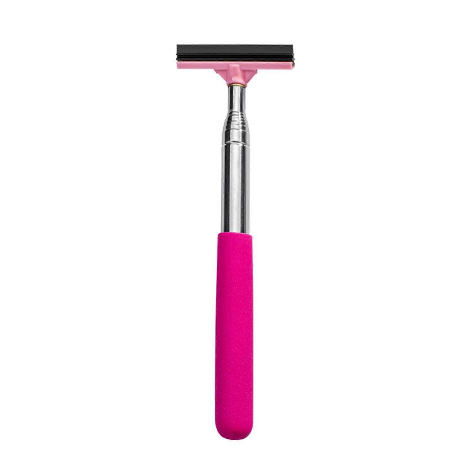Car Rearview Mirror Wiper Retractable Stainless Steel Handle Soft Sponge Auto Side Wing Mirror