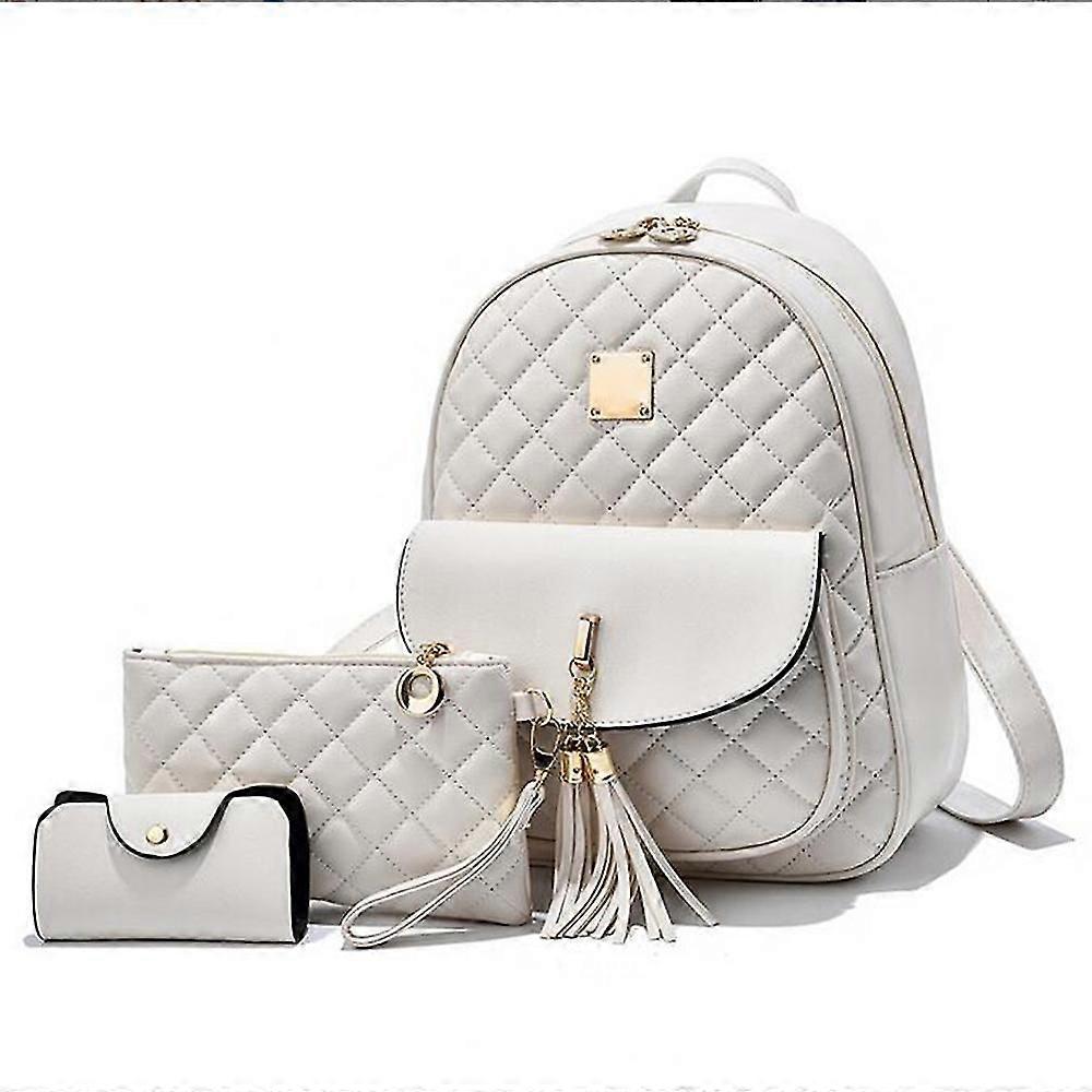 Women's Small Elegant Leather Backpack - 3 In 1 Handbag Modern Backpack