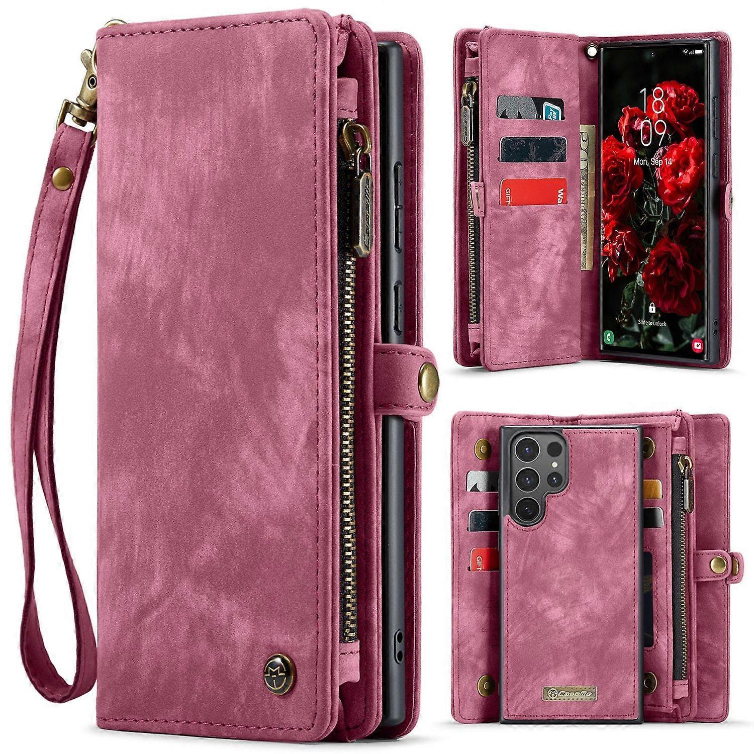 For Samsung Galaxy S25 Ultra 5G Faux Leather Multifunction Case Cover