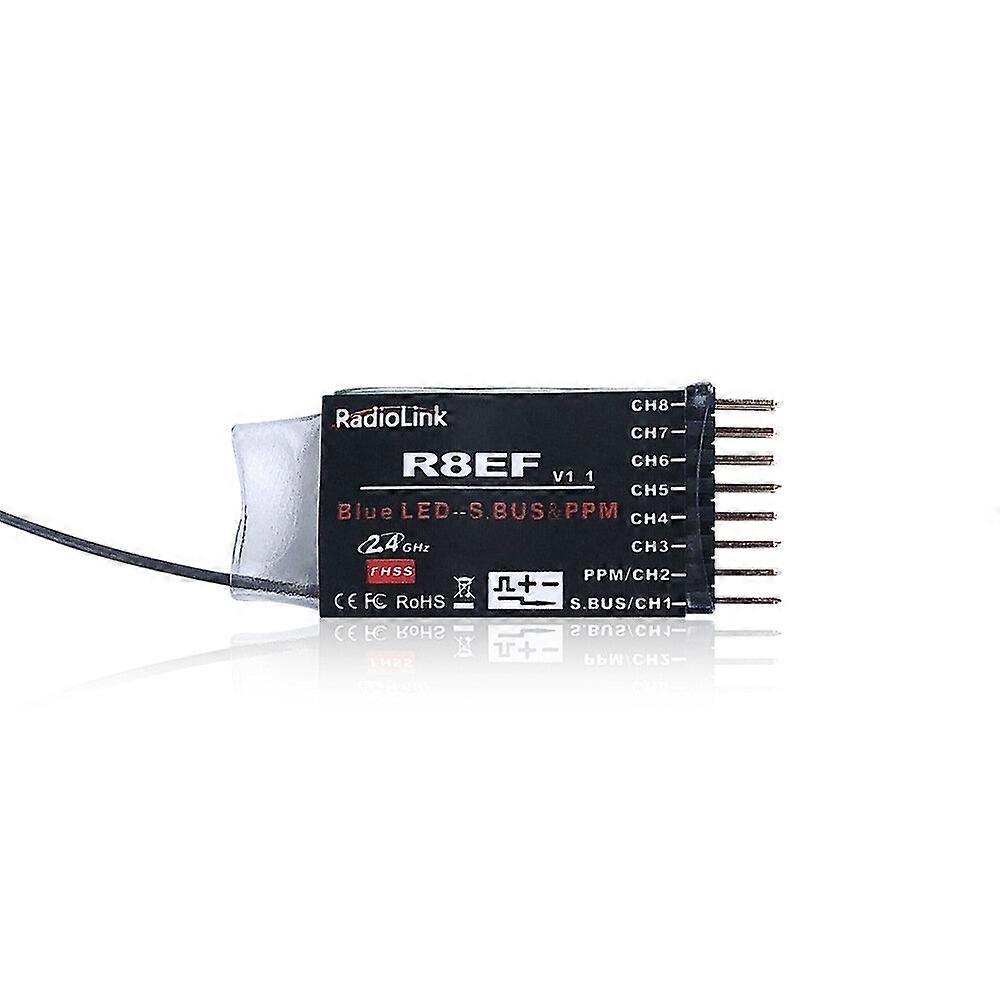 RadioLink R8EF 2.4GHz 8CH Long Distance PWM PPM SBUS RC Receiver for T8FB T8S RC Transmitter RC Airp