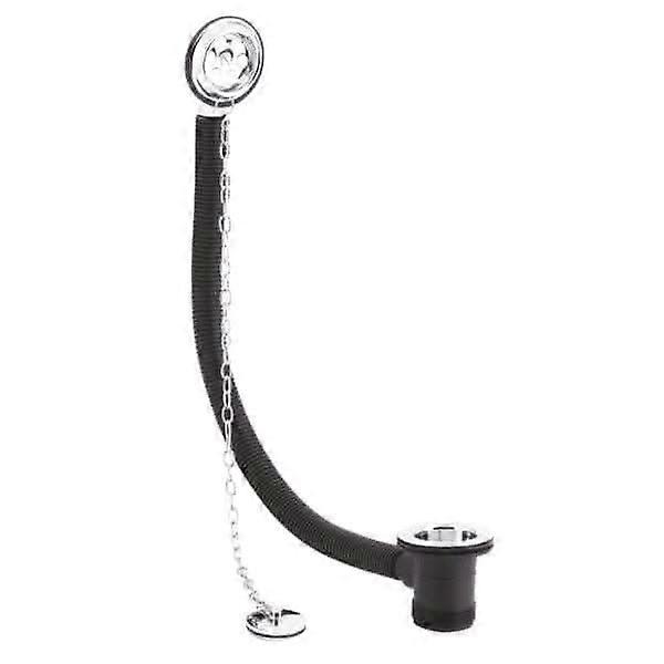 Nuie Bath Waste With Overflow Brass Plug And Link Chain - Chrome