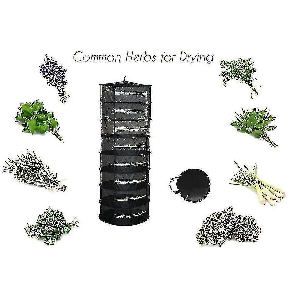Layers Net For Herbs Hanging Basket Folding Dry Rack Herb Net Dryer Bag Mesh For Buds Plants Izer