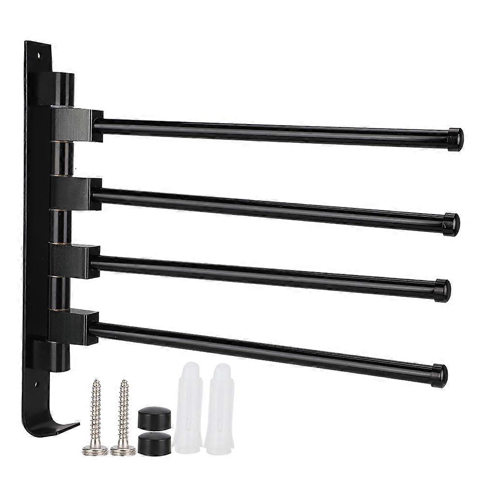 Home Hotel Bathroom Aluminum Moveable Towel Rack Holder Organizer with Multiple Rods for Efficient Space Storage