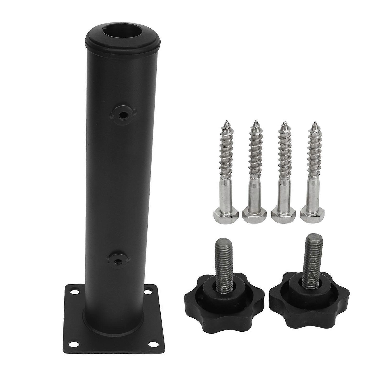 Deck Umbrella Mount Flag Pole Holder Base Bracket Adjustable Table Umbrella Stand for Garden Backyard Balcony