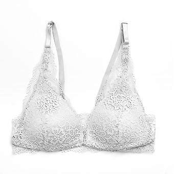 Women Sexy Lace Bra Push UP Wireless Bra Underwear Wire-Free Comfort Bra( 32/70)
