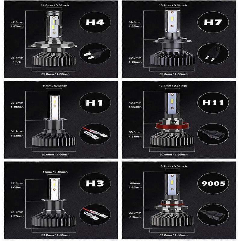 Night knight 16000LM 4500K 6000K 8000K 9005 9006 H1 H7 H4 H11 9012 Bulbs Canbus Led Lamp Car Headlight Csp Chip Auto Fog Lights