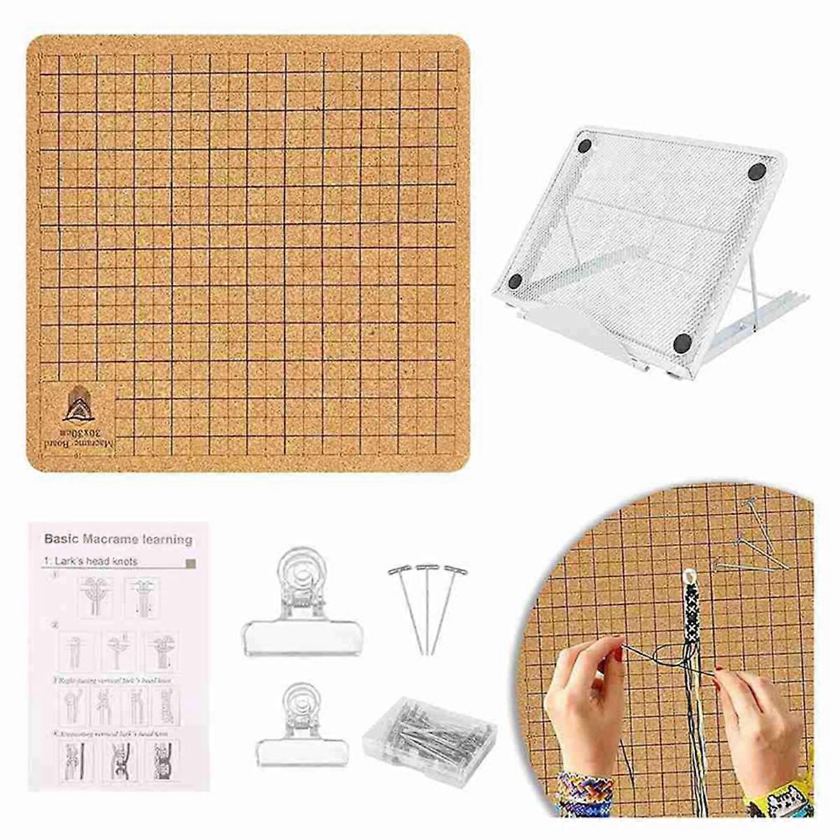 Braiding Board and Pin Set with Holder Double Sided Braiding Board,for Braiding Bracelets,Knotting