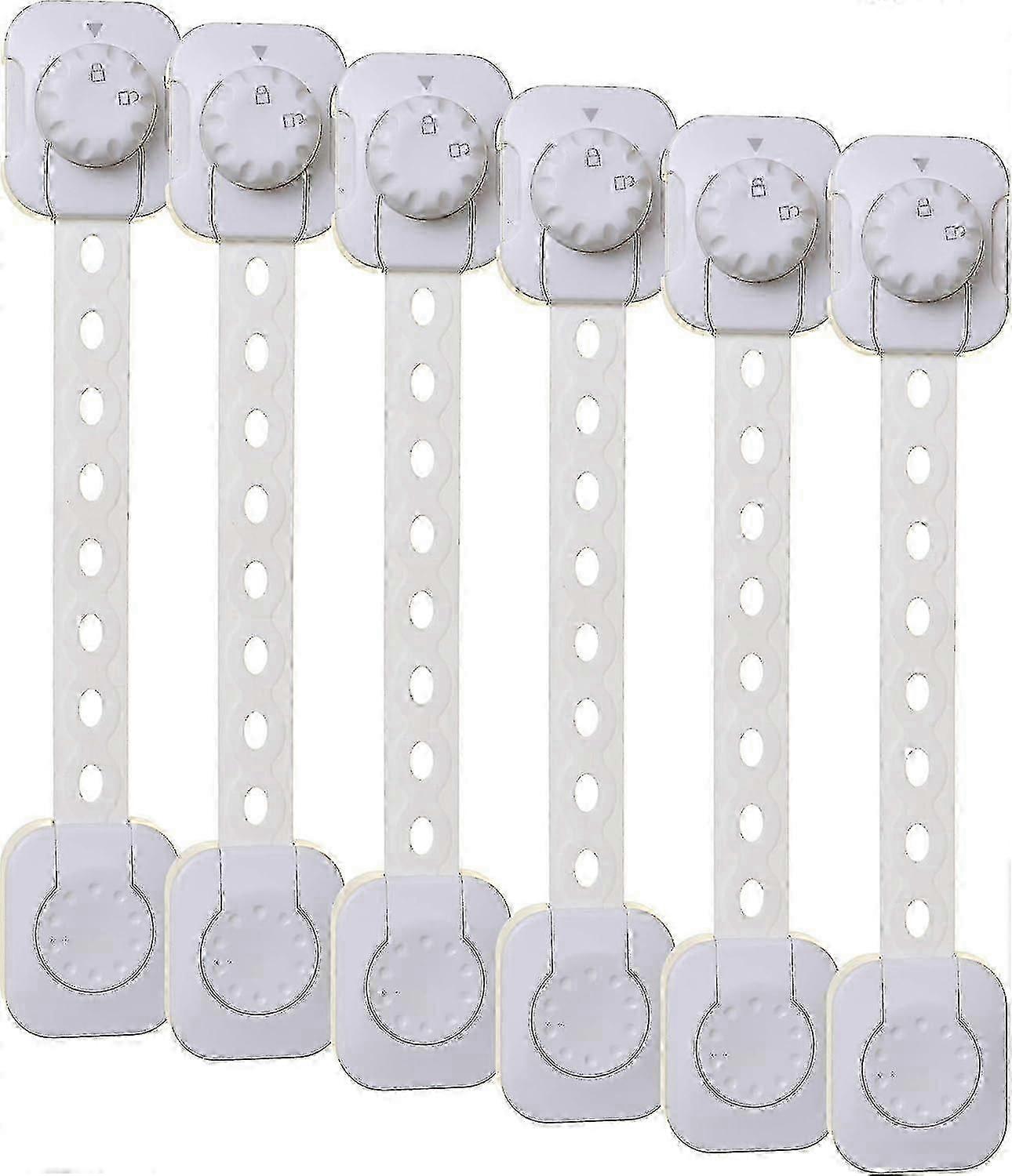 Twist "N Lock Multipurpose Latch - Child Safety Locks - White - 6 Pack - Model G1435