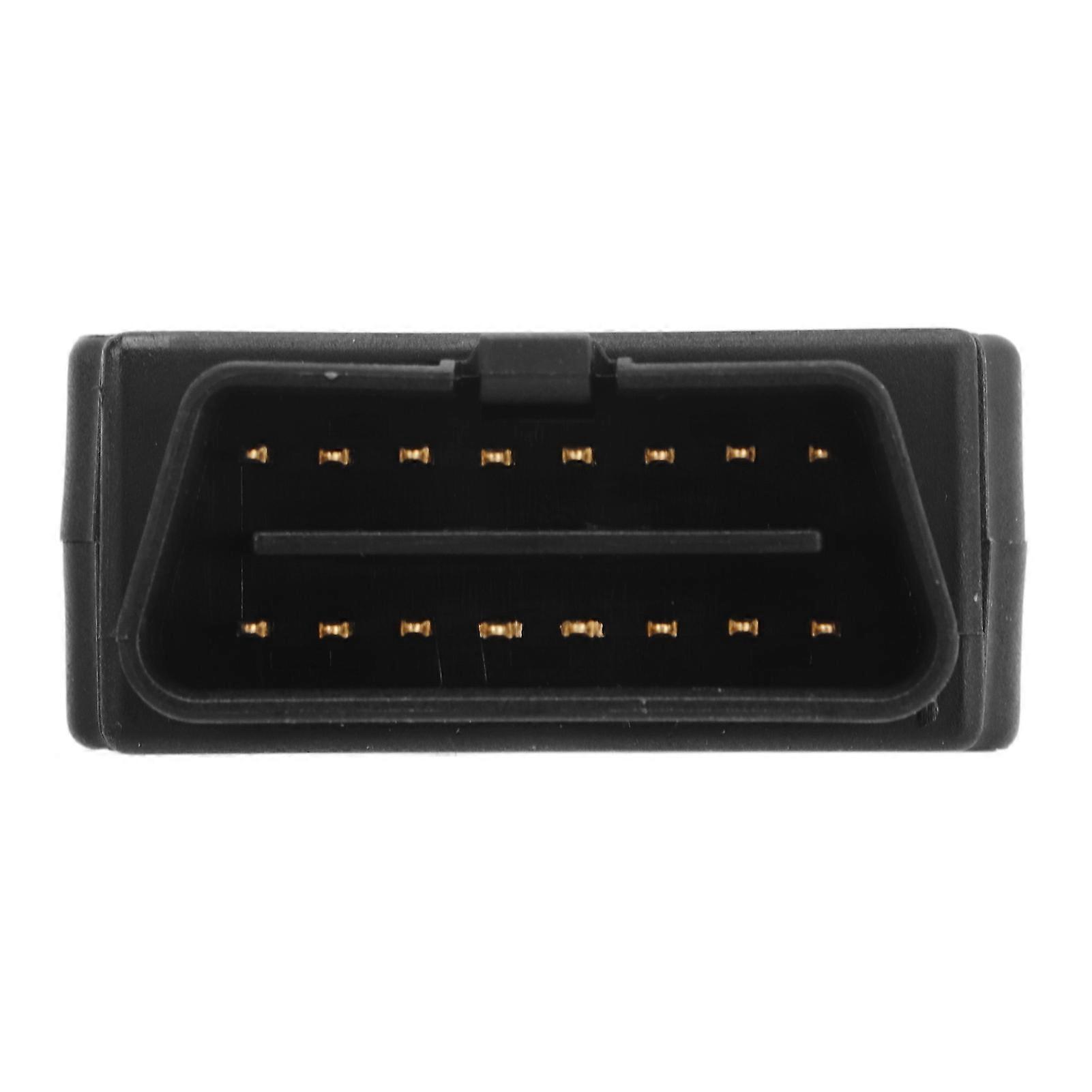 2Pcs OBD2 16 Pin Connector Adapter: ABS Plastic for Diagnostic Check