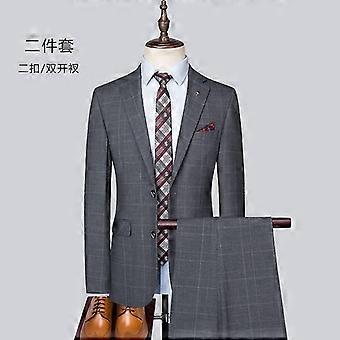 Boutique (blazer + Vest + Trousers) Men's Suit Elegant Fashion Business Italian Style Casual Slim Gentleman Formal Suit 3-piece