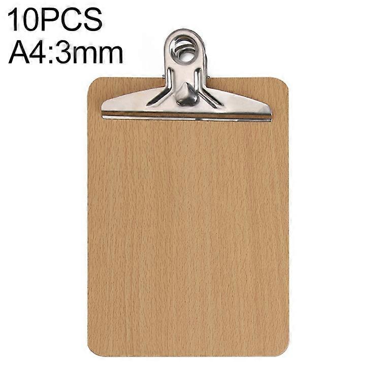 10 Stück tragbare A4 / A5 Holz Schreibclip Brett Datei Hartfaserplatte mit Batterfly Clip A4 3mm dick