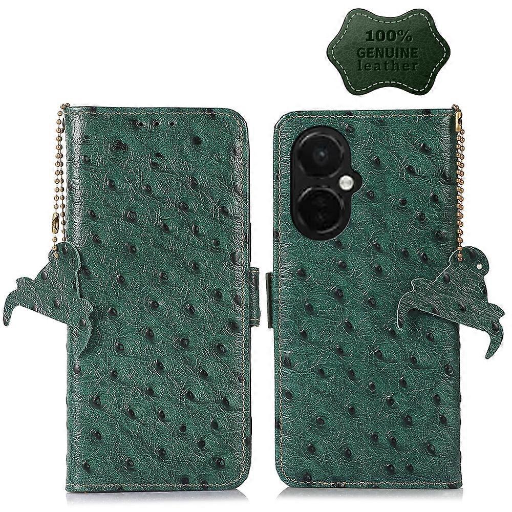 For OnePlus Nord CE 3 Lite Ostrich Pattern Leather RFID Phone Case