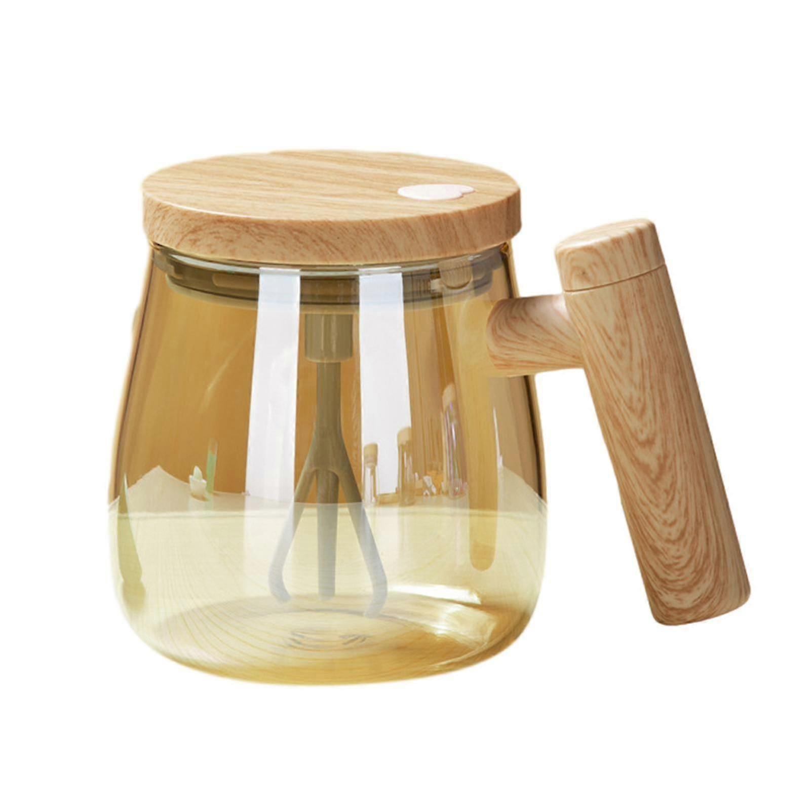 كوب خلط كهربائي عالي السرعة مقاوم للبارد والساخن كوب زجاجي ذاتي التحريك للمنزل 400 مل