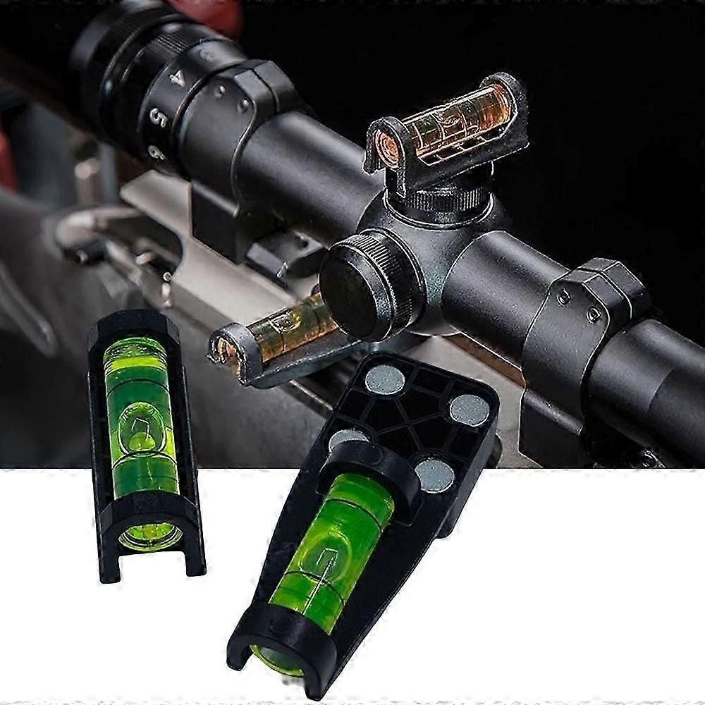 Tactical Mini 2Pcs Magnetic Bubble Level Mounting Leveling Tool with Magnetic Base Adaptable Gunsmithing Maintenance Rifle Scope