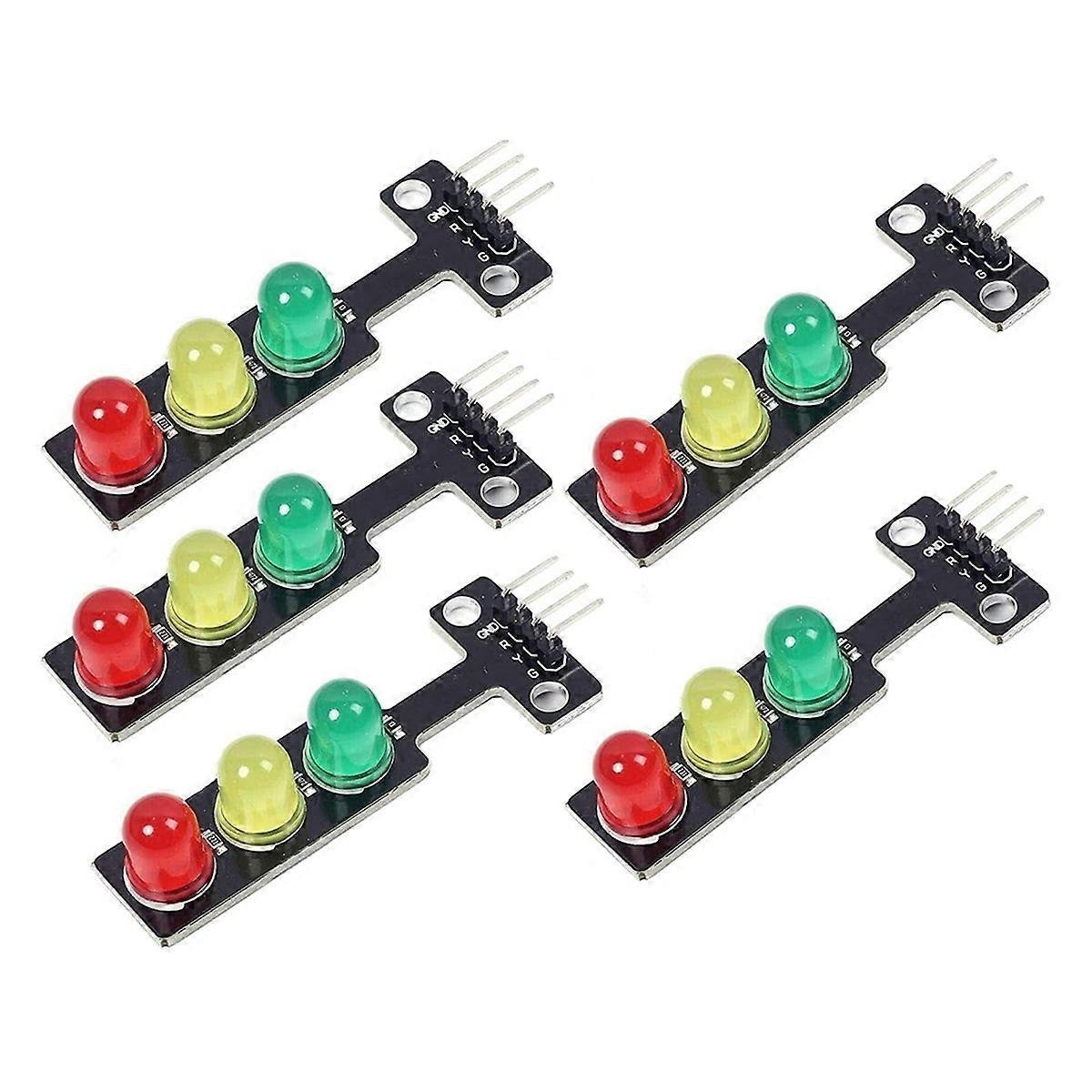 5PCS Mini Traffic Light LED DC 5V 5MM Display Module DIY Project Kit, Traffic System Model Traffic Light