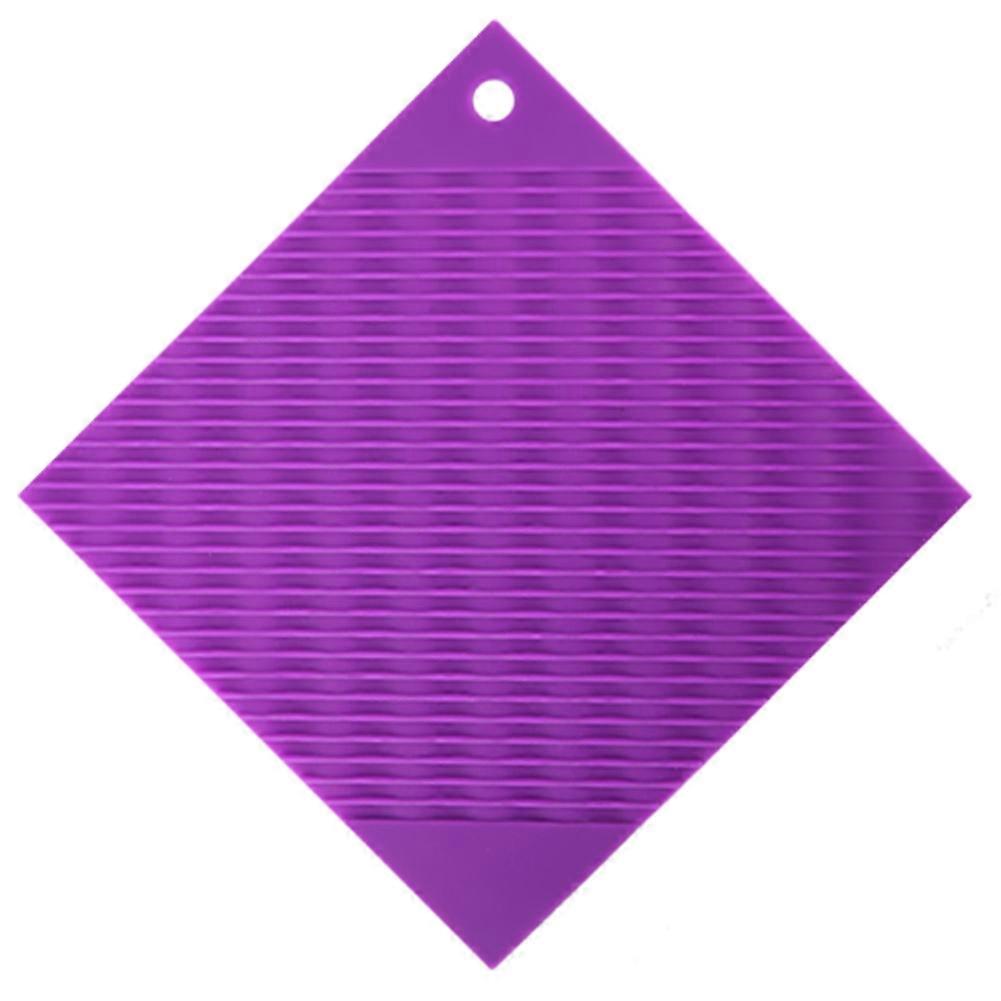 Square Silicone Insulation Placemat Non-Slip Heat Resistant Table Mat for Dining Kitchen Use, 12x12 Inches, Grey