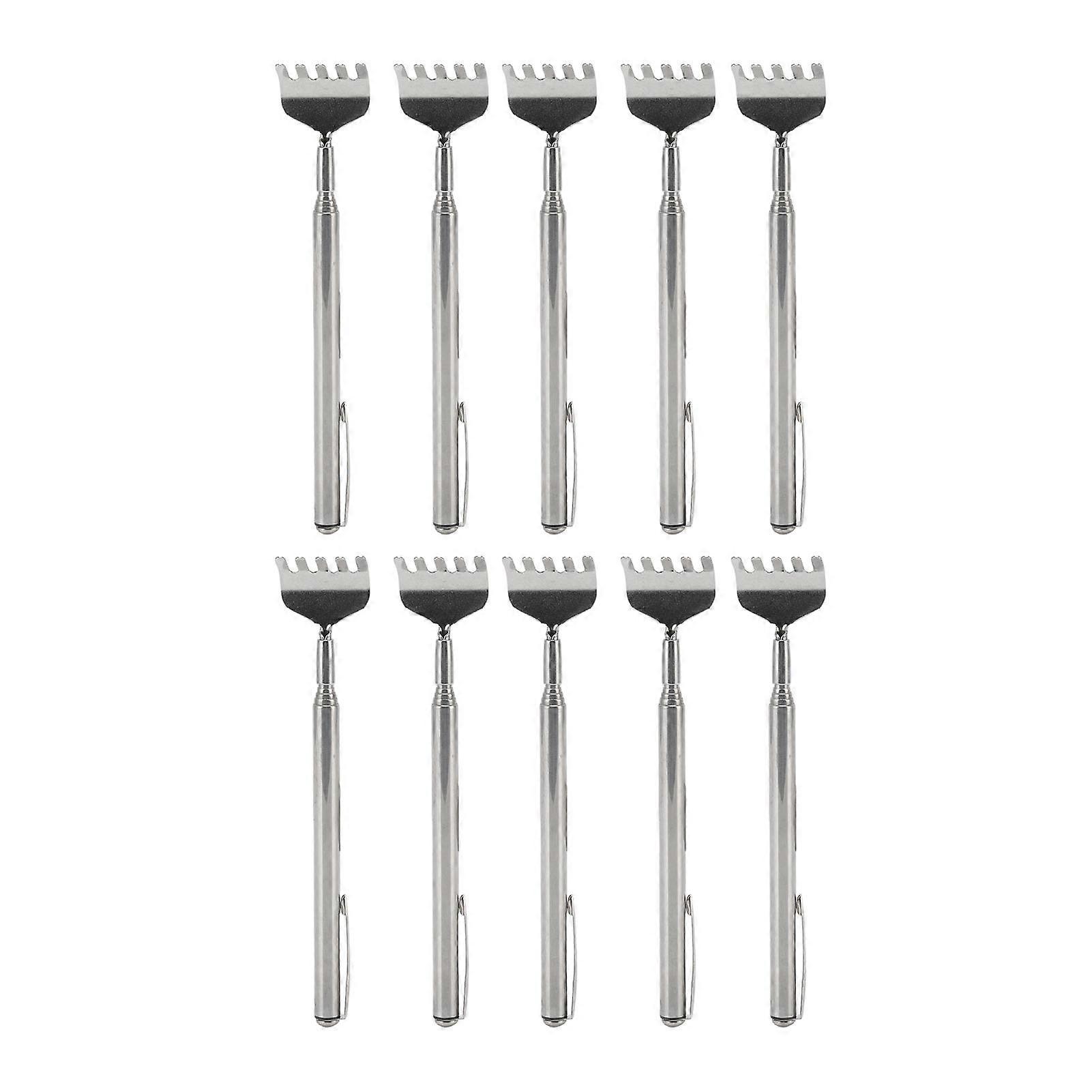 10pcs Telescoping Back Scratcher Mini Foldable with Pocket Clip for Itch Relief and Easy Storage, Adjustable Reach