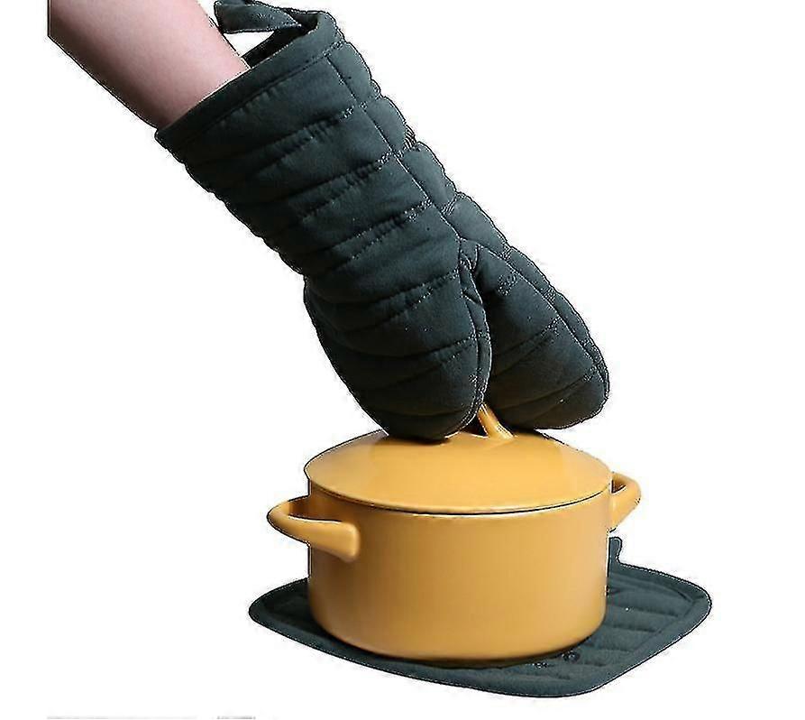Oven Mitts Heat Resistant Non-slip Set Of 2 And Pot Holder